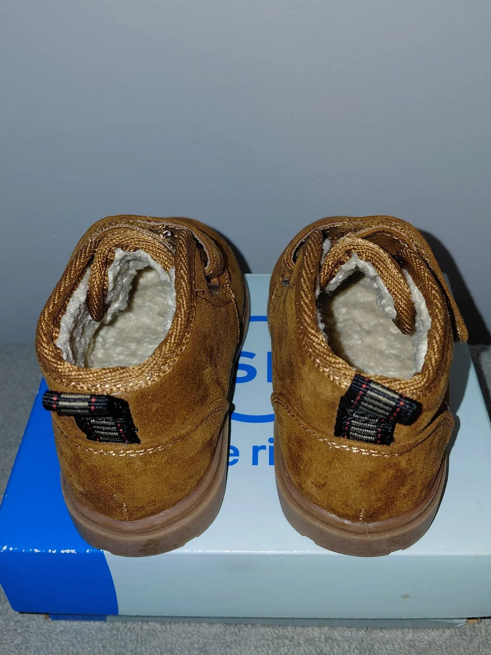 Cat & Jack Brown Suede-Look Kids Boots with Plush Lining